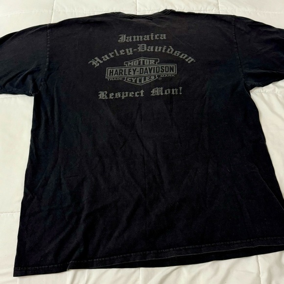 Harley-Davidson Graphic Skull Jamaica Respect Mon! Distressed XL Thrasher Cotton - Picture 2 of 10